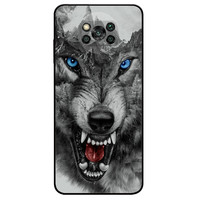 Dla Xiaomi Poco X3 Pro przypadku silikonowy miękki wilk lew telefon pokrywa dla Poco X3 przypadku NFC TPU czarny Funda dla Poco X 3 GT PocoX3 Pro 2